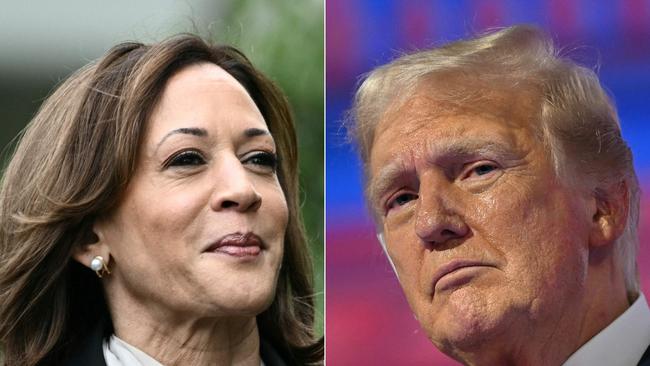 US Vice President Kamala Harris and former US President and 2024 Republican presidential candidate Donald Trump. Picture: Brendan Smialowski, Patrick T. Fallon/AFP