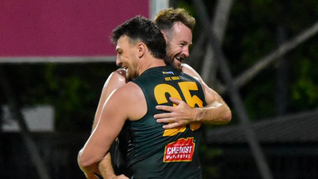 St Mary's Brandyn Grenfell saved the say for Saints against Waratah in Round 17. Picture: Tymunna Clements / AFLNT Media