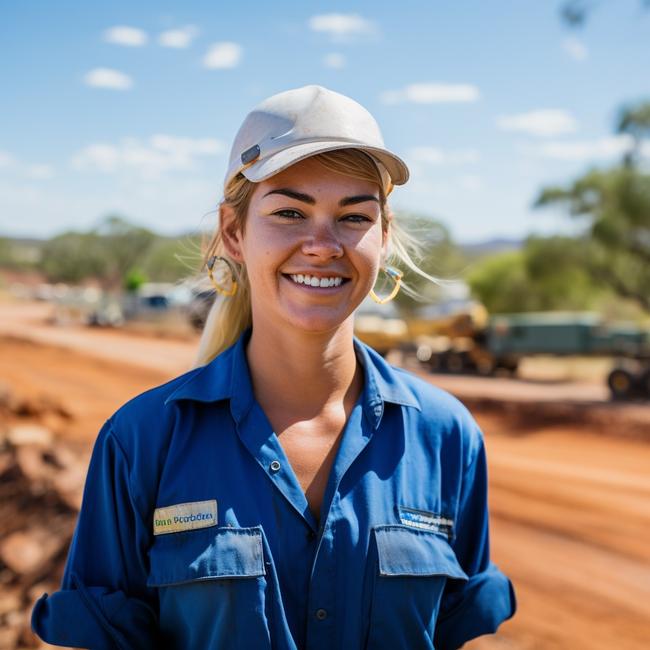 An AI image of a "typical woman from Mount Isa"