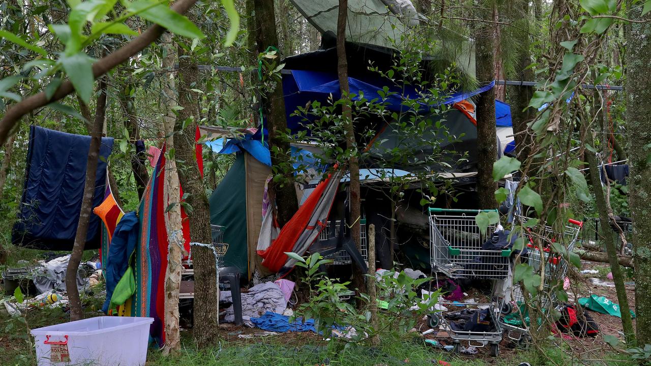 A tent city in Coffs Harbour. Picture: Toby Zerna