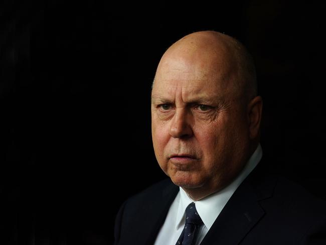 MELBOURNE AUSTRALIA - NewsWire Photos OCTOBER 4, 2023: Victorian Treasurer Tim Pallas speaks to the media prior to the start of Question time outside Parliament in Melbourne, Picture: NCA NewsWire / Luis Enrique Ascui