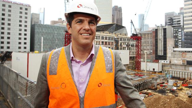 Grocon boss Daniel Grollo at the Myer Emporium building site on Lonsdale St.