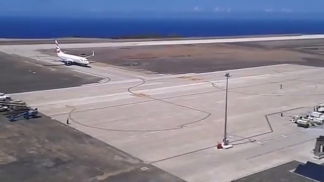 First commercial flight lands at St Helena Airport  (April 18)