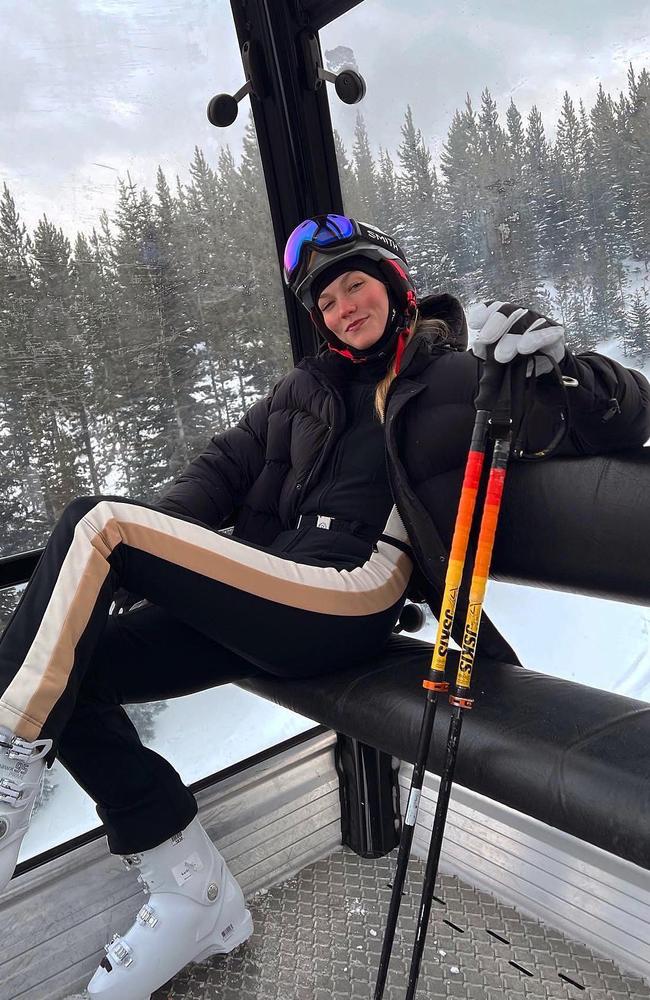 Model Karlie Kloss shows off ski style. Picture: Instagram