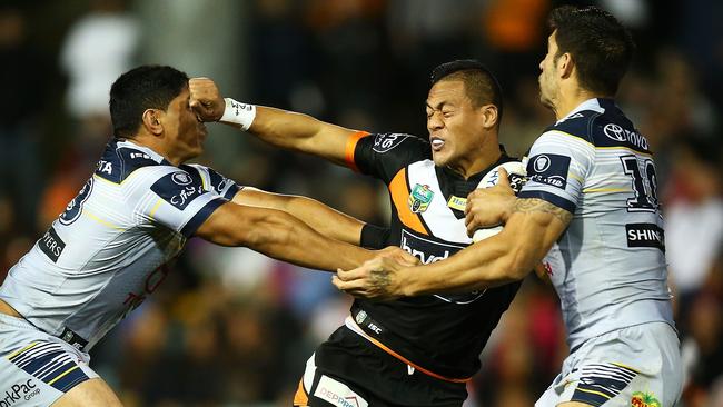 Tim Simona in action against the Cowboys last year.