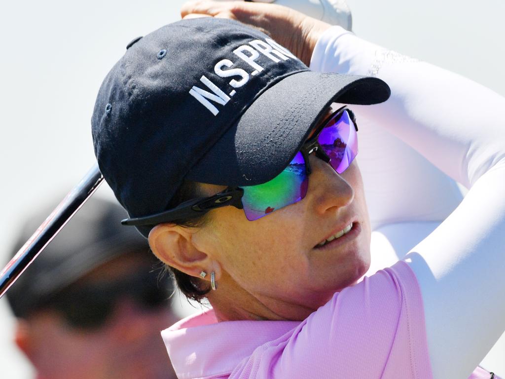 Karrie Webb from Australia during Day 1 of the Australian Open Women's Golf Tournament at the Royal Adelaide Golf Club in Adelaide, Thursday, February 13, 2020. (Image AAP / David Mariuz) NO ARCHIVING, EDITORIAL USE ONLY