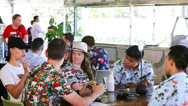 SYDNEY, AUSTRALIA - NewsWire Photos DECEMBER 07 2020: Locals seen at lunch at The Greens in North Sydney as major changes to covid-19 restriction rules in NSW are eased today on gatherings, hospitality venues, weddings and funerals excluding gyms, Sydney Australia. Picture: NCA NewsWire / Gaye Gerard