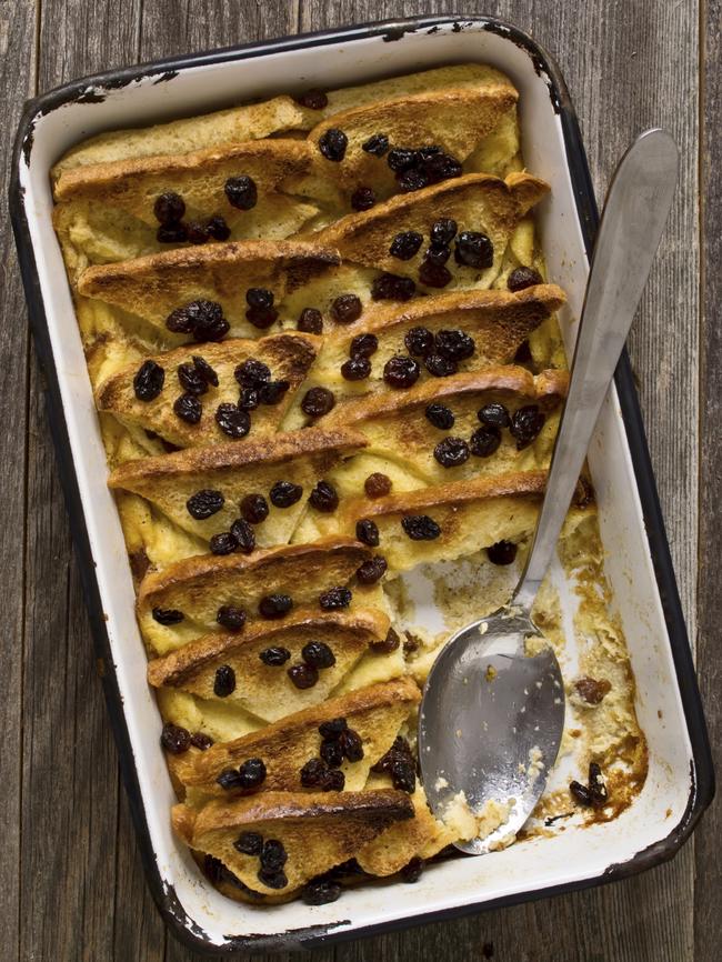 Monique Treder prepares fresh, home-cooked dishes to send to friends and family in need. Here's her rustic traditional British bread and butter pudding.