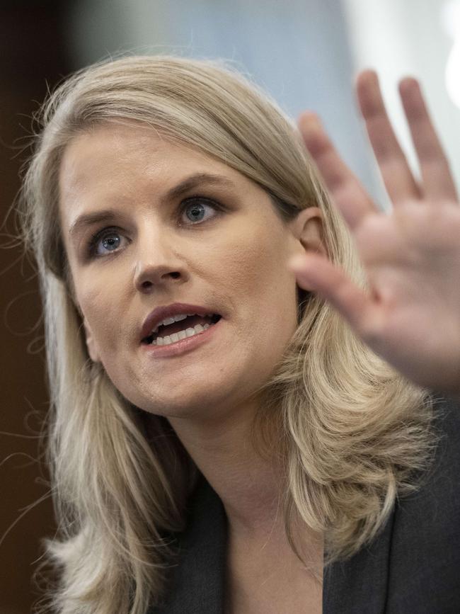 Frances Haugen testifies on Capitol Hill. Picture: Getty Images