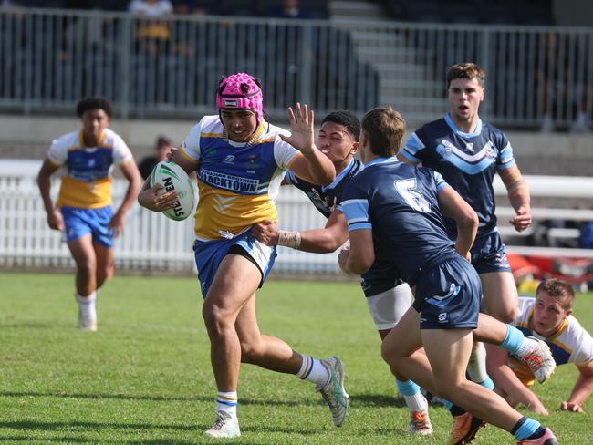 Pictured is The Peter Mulholland Cup at Ringrose Park, Wentworthville today. Patrician Brothers Blacktown v Matraville SHS. Picture: Tim Hunter.
