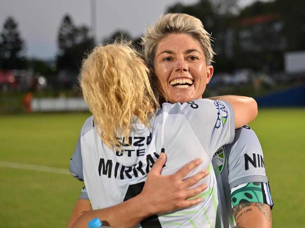 Michelle Heyman won the game for Canberra. Picture: Albert Perez/Getty Images