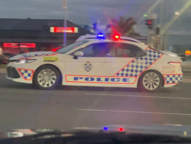 Driver of alleged stolen car arrested at Helensvale. Picture: Charlton Hart.