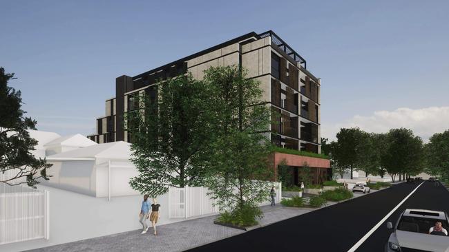 Artist impressions for an apartment block proposed for Prospect. Picture: Dash Architects