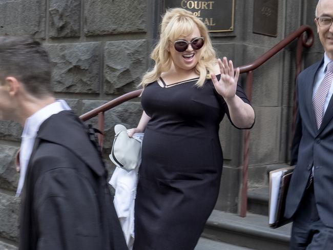 Rebel Wilson appeared at the Court of Appeal in April, but didn’t attend in person today. Picture: Luis Ascui/AAP