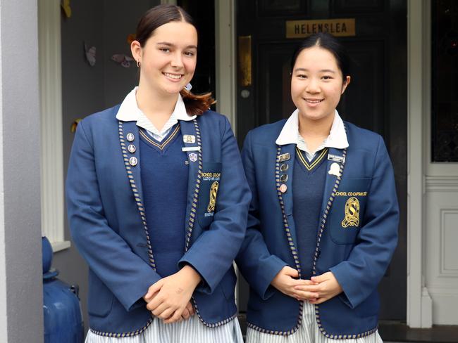 Shelford Girl's’ Grammar co-captains Finn McLeish and Kaya Cho.