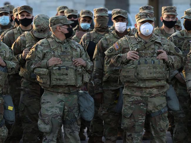 National Guard troops in DC. Picture: AFP