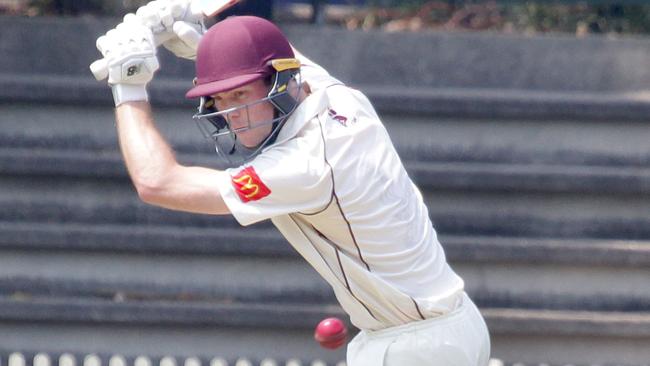 CBX / NORTH SHORE TIMES / AAP Gordon Captain Tym Crawford in action in the match against Bankstown Bulldogs at Chatswood ovalSATURDAY 7TH DECEMBER  2019 Second day of grade one cricket , Bankstown Bulldogs V Gordon at Chatswood ovalAAP IMAGE / MARK SCOTT)