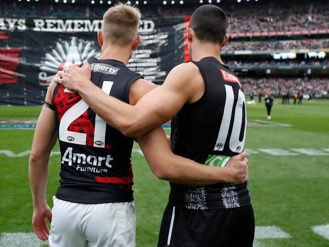 Collingwood and Essendon met in an ANZAC Day thriller.