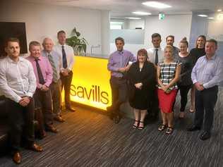 NEW OUTLOOK: Savills Sunshine Coast at their new office at 61 Esplanade, Cotton Tree; Josh Dougherty, left, Jason O'Meara, Derek Nissen, Scott Gardiner, Peter Capps, Glynnis Henderson, Will Carman, Melanie Crane, Matthew Petersen, Marli Kaufman, Katie Lennox and Dale Doyle. Picture: Erle Levey