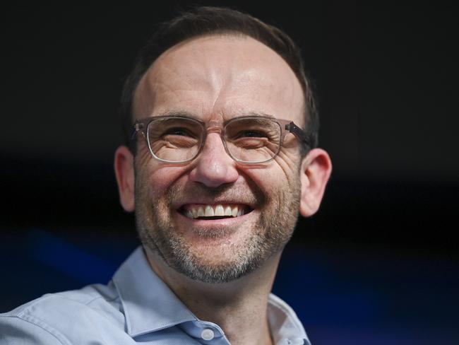 CANBERRA, Australia - NewsWire Photos - August 28, 2024: Adam Bandt, Australian Greens Leader addresses the National Press Club of Australia in Canberra on "The Greens' plan to take on corporate greed and build a better life for all of us". Picture: NewsWire / Martin Ollman