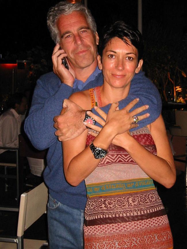 Ghislaine Maxwell with Jeffrey Epstein. Picture: AFP