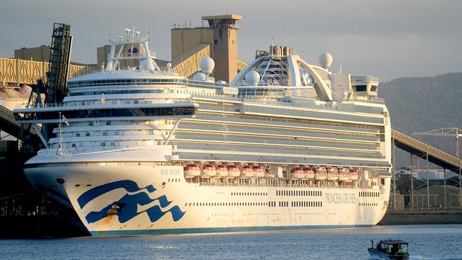 The Ruby Princess at Port Kembla before it was ordered out of Australian waters. Picture: Jeremy Piper