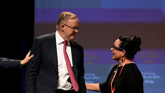 Prime Minister Anthony Albanese and Indigenous Australians Minister Linda Burney called on the Labor Party to help make history. Picture: Dan Peled / NCA NewsWire