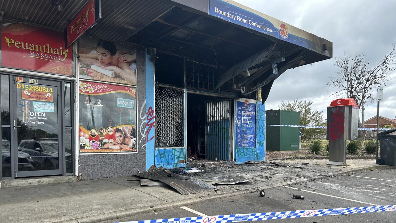 A convenience store was wrongfully targeted twice by arsonists. Picture: Satria Dyer-Darmawan