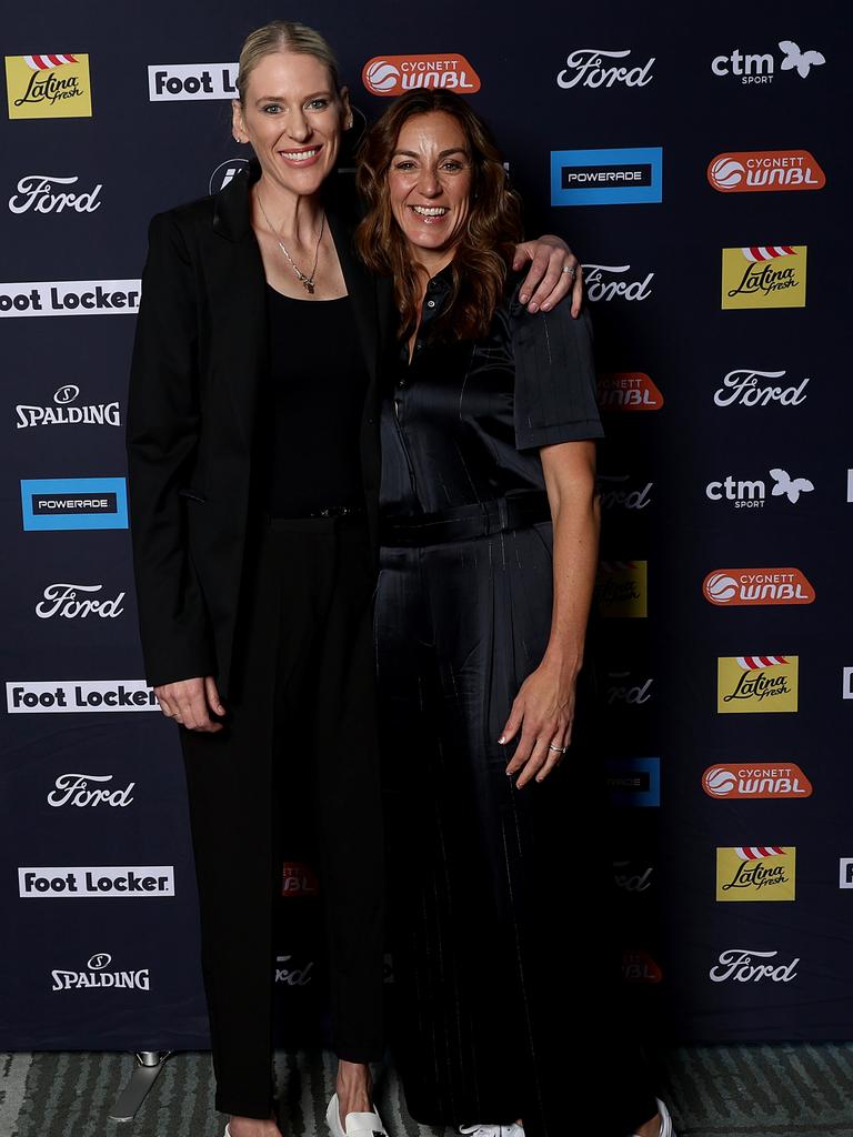 Lauren Jackson and Jennie Sager, Incoming WNBL CEO. Photo by Graham Denholm/Getty Images for WNBL