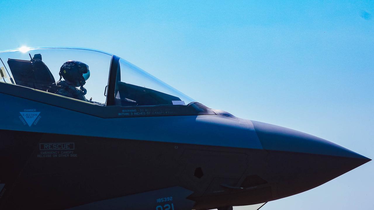 One of RAAF's new additions , The F-35A Lightning 2 will be among 50 fighting planes involved in Exercise Arnhem Thunder 21 over the Top End . Picture Glenn Campbell