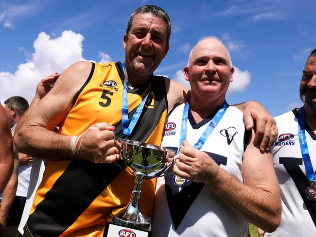 Celebrations following the 2024 AFL Masters National Carnival in Fremantle. Picture: AFL Masters