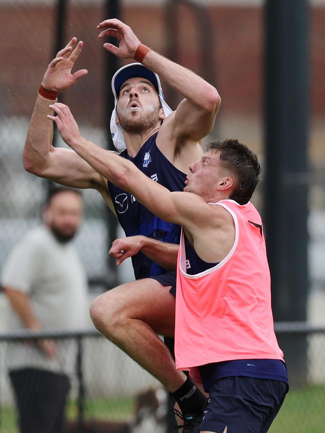 North Melbourne’s Tristan Xerri is set to take the mantle of number one ruckman at the Roos in 2024. Picture: Michael Klein