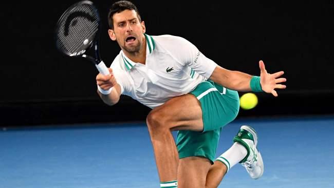 Novak Djokovic is through to the Australian Open quarter finals. Picture: AFP Images 