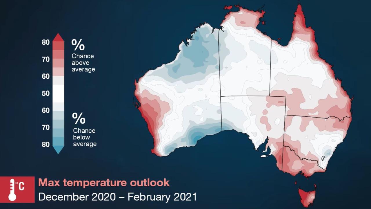 Summer could still be hot, despite La Nina. Picture: BOM.