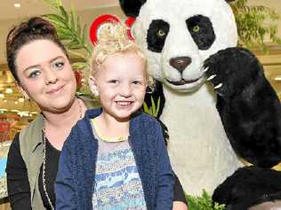 LOVE OF ANIMALS: Lylah-Rose Woods and her mum Sarah Read check out the panda display. Picture: Bev Lacey