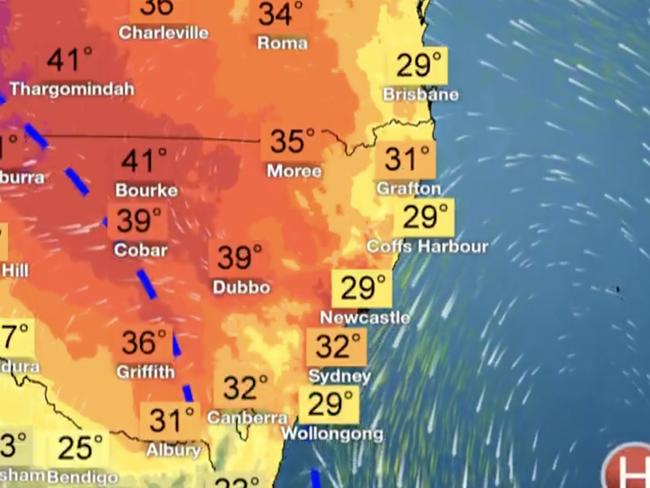 South-east Australia can expect to see a cool change from Sunday. Picture: BOM