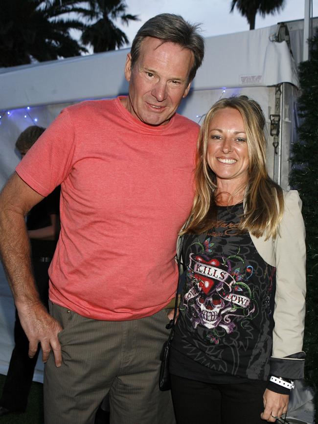 Sam Newman with his late wife Amanda Brown.