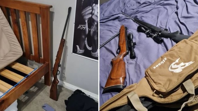 Multiple guns were seized from the home. Picture: NSW Police