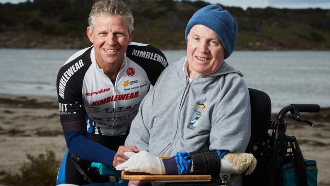 Kevin Fergusson and Sid James, who is quadriplegic, will compete as a pair in the Hawaii Ironman.