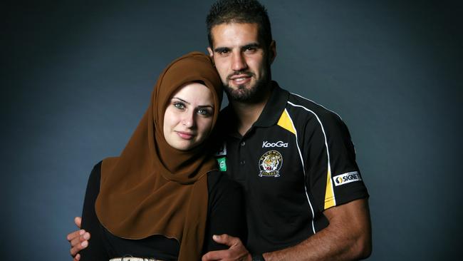 Bachar Houli with his wife Rouba.