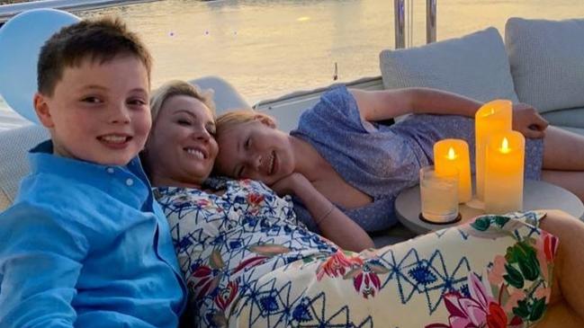 Sydney socialite Ellie Aitken luxe holiday in Europe with her kids, William and Olivia. Picture: Instagram