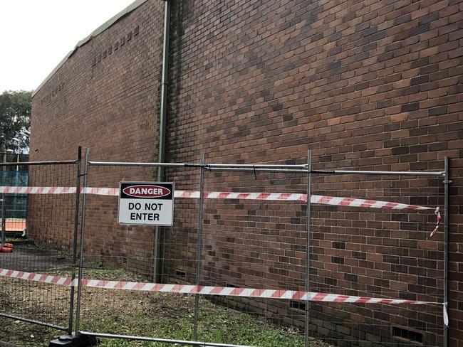 The rear of the squash courts at the Warringah Recreation Centre at North Manly. Picture: Jim O'Rourke