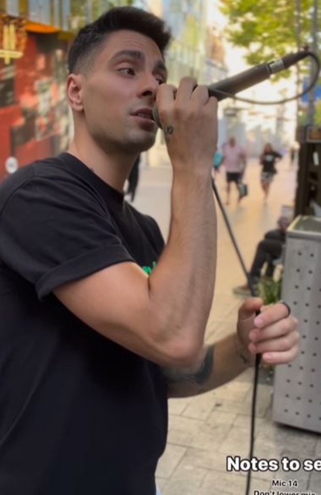 Nicholas Ferralis is a regular fixture in Perth's busking scene.