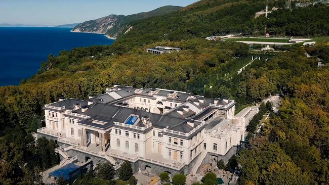 The Black Sea property Vladimir Putin is alleged to own. Picture: AFP