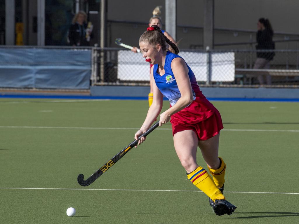 Sheridan Grice-Walsh, Brisbane. Toowoomba 1 vs Brisbane. Hockey Queensland Championship at Clyde Park, Toowoomba. Saturday, May 1, 2021. Picture: Nev Madsen.