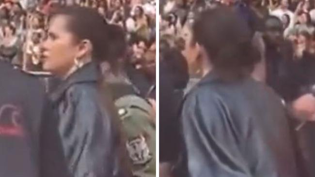 Selena Gomez was filmed yelling at her security guard at Beyonce's concert in Paris.