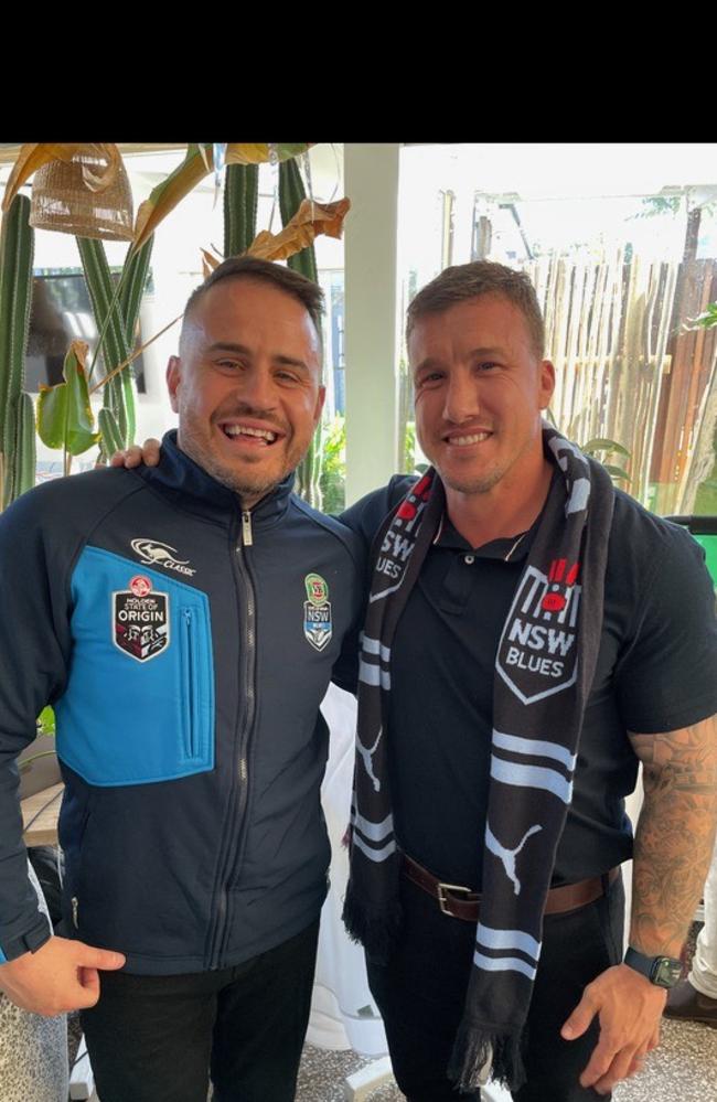 Blue peas in a pod: Blues 2014 halves heroes Josh Reynolds and Trent Hodkinson. Credit: Supplied