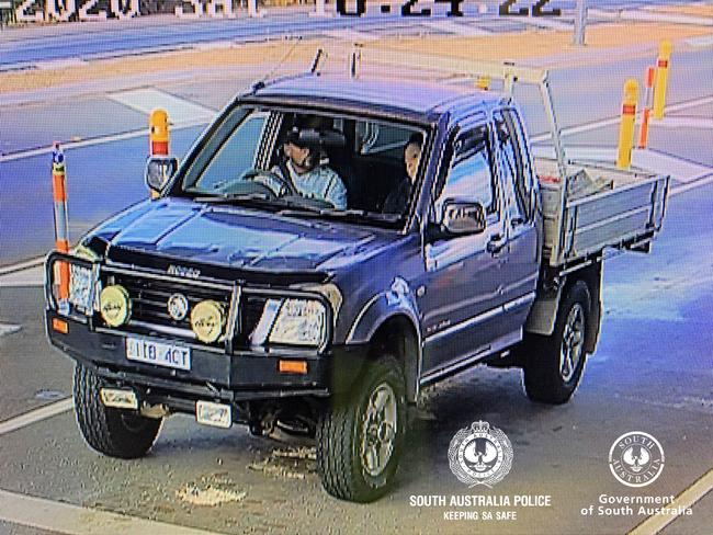 An SA Police image released after the two crossed over the border. Picture: SAPOL