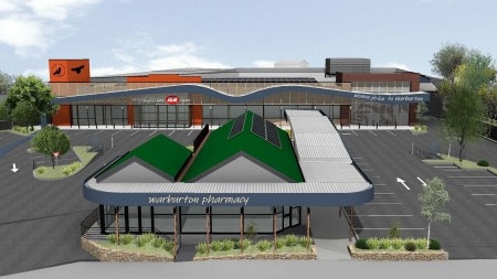 A render of the proposed IGA supermarket development in Warburton. Picture: Yarra Ranges Council