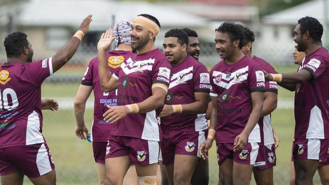 Yarrabah’s Hezron Murgha scored a brilliant try against Suburbs. Picture: Brian Cassey